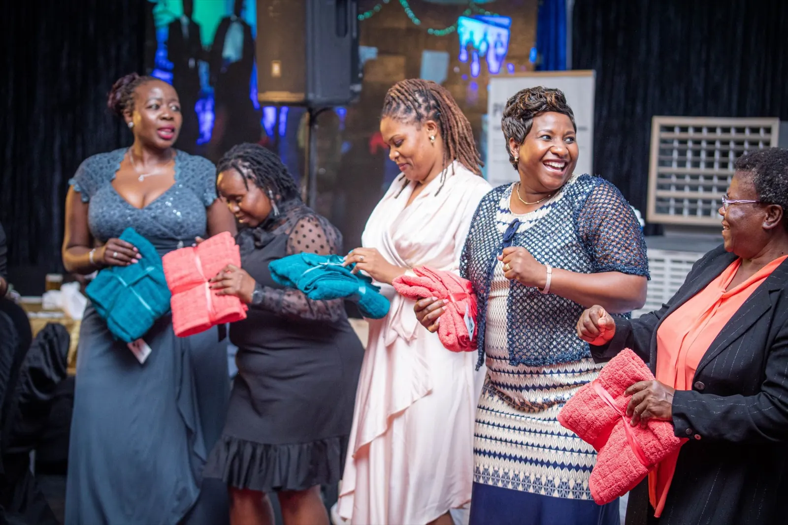 Delegates celebrate together at the conference gala dinner